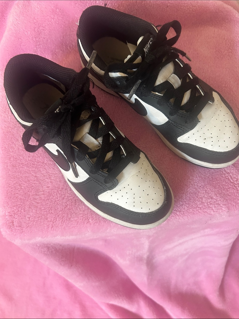 Nike Black and White Low-Top Sneakers with Swoosh